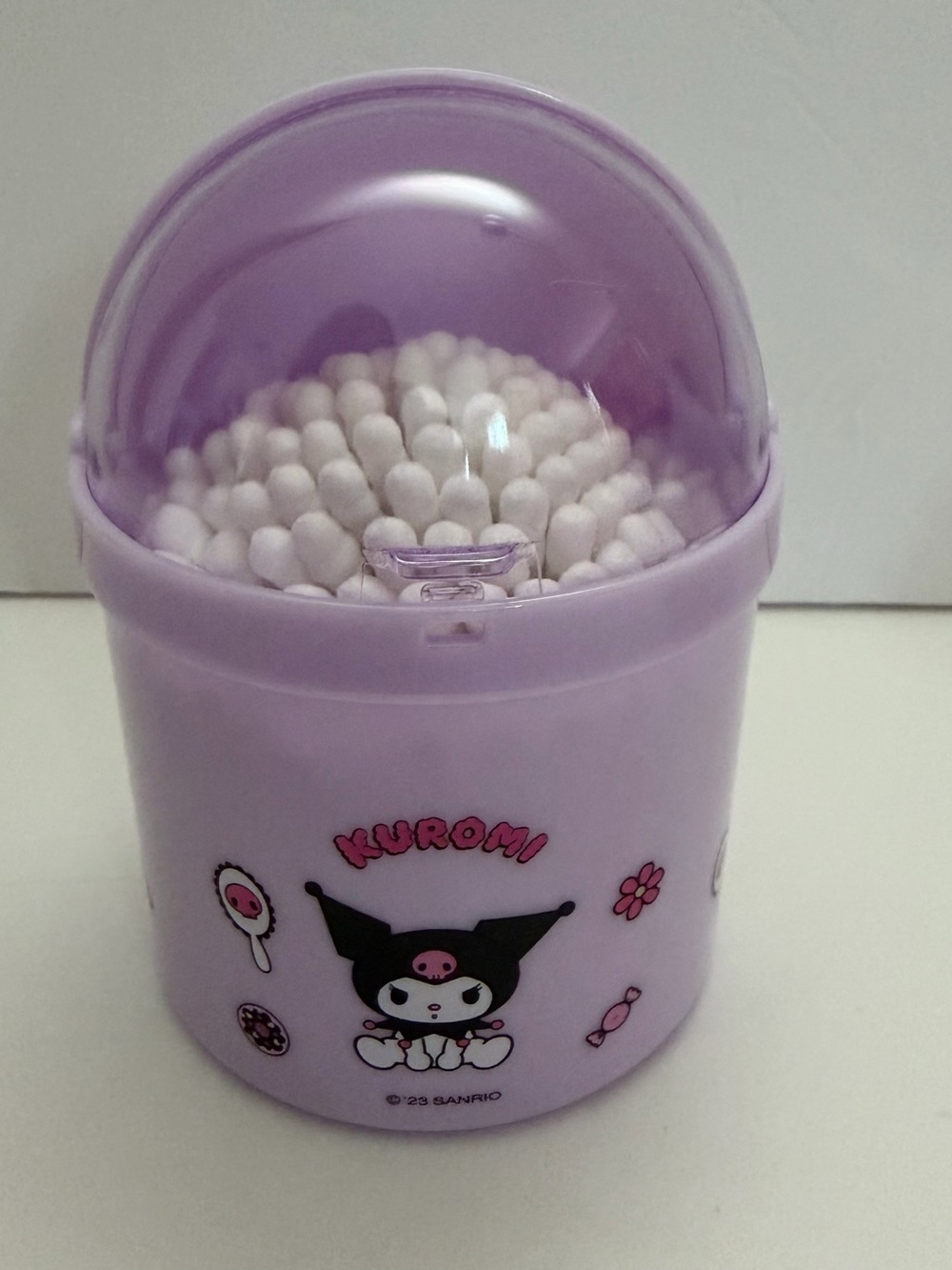 Miniso Kuromi Lavender Cotton Swab Holder